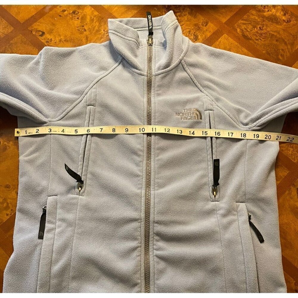 The North Face Women's Jacket Blue Fleece Full-Zip Sz Small Polartec Baby Blue - Picture 8 of 10